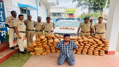  छत्तीसगढ़ के रायगढ़ जिला पुलिस ने 50 लाख के गांजा के साथ तस्कर को गिरफ्तार कर, भेजा  जेल